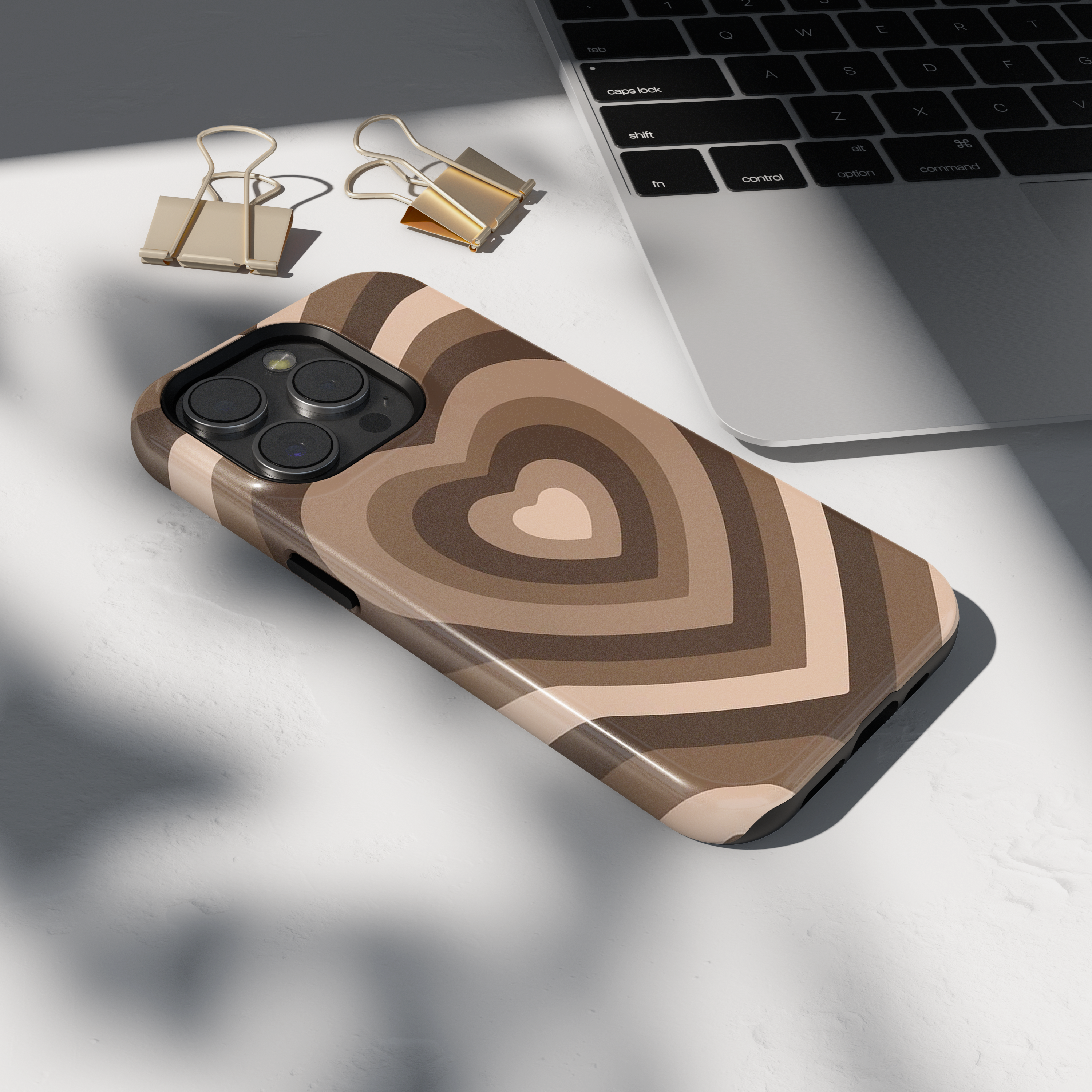Husa iPhone - BROWN HEARTS