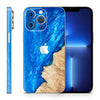 Iphone Skin Damascus - Skin IPhone - Blue Resin (finisaj Mat)