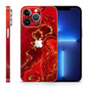 Iphone Skin Vortex - Skin IPhone - Red Gold Marble (finisaj Mat)