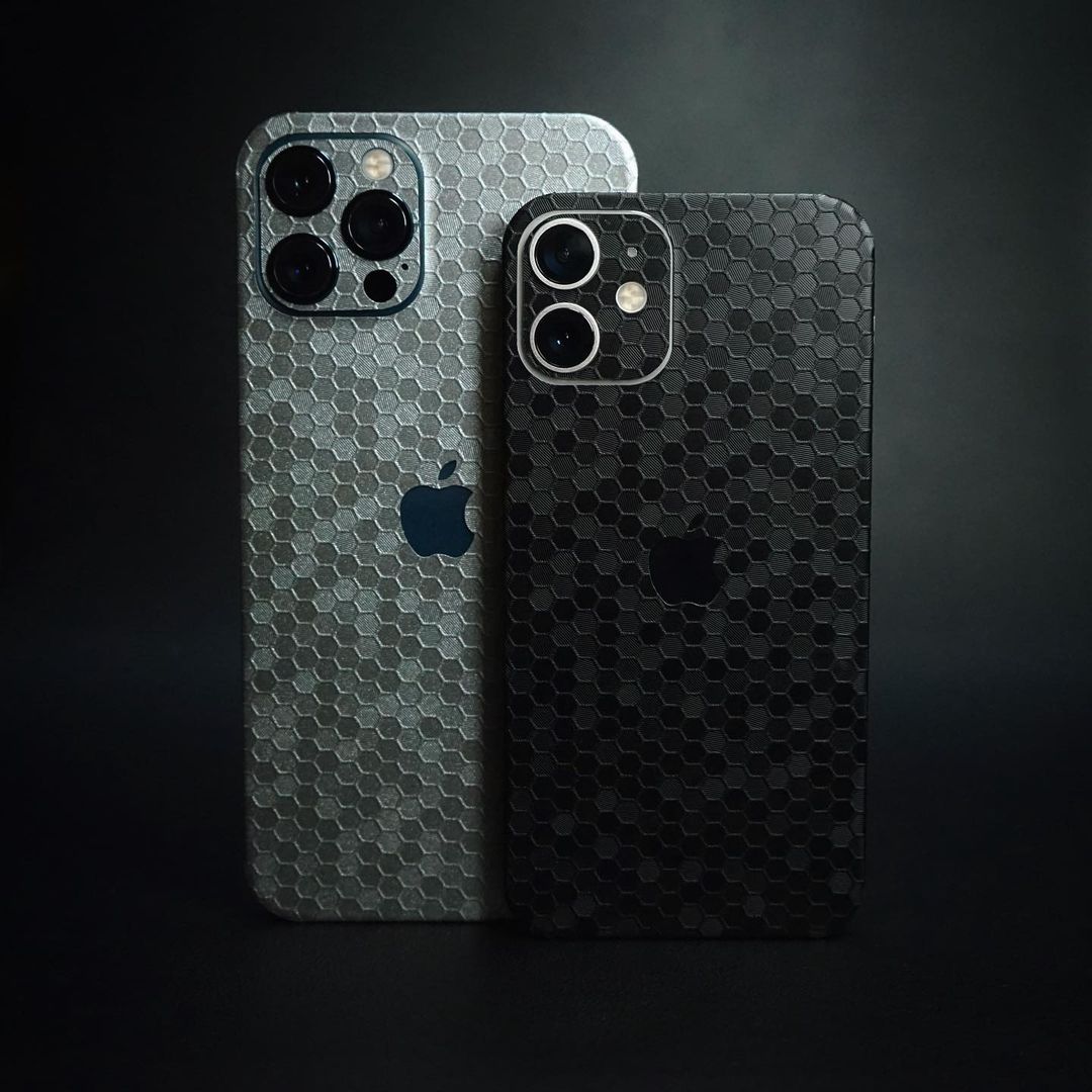 Iphone Skin - Skin IPhone - Silver Honeycomb 3D