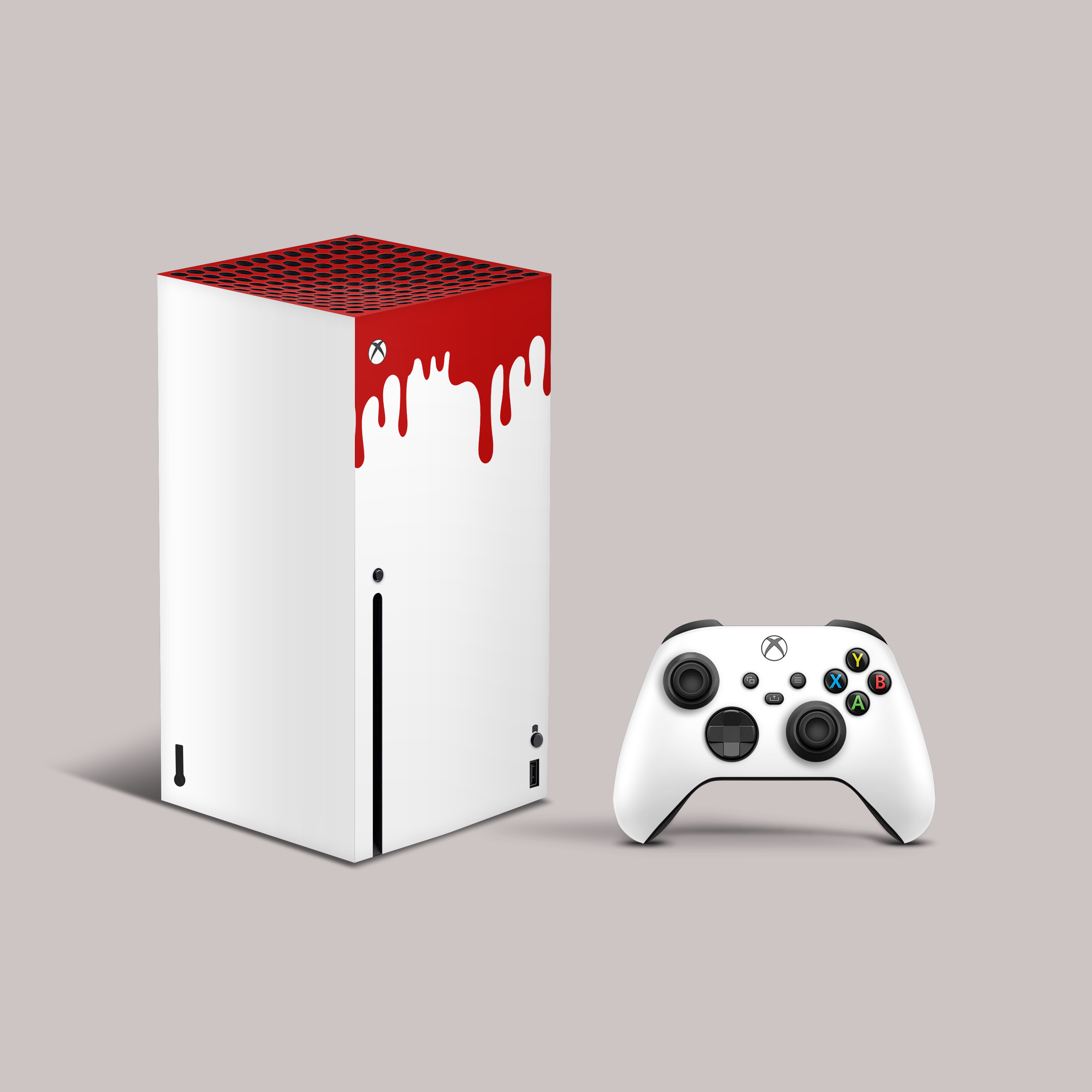 Xbox Skin - Skin DRIPS Xbox Series X - Alb Mat